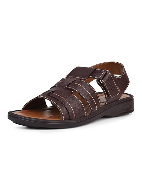 Bata Men's Clay Sandal Brown 6 Kids