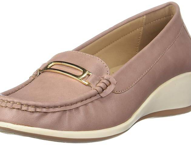 Bata Persia Grey Casual Slipon Open Toe Moccassins Shoes Medium HH 26-50 MM for Women