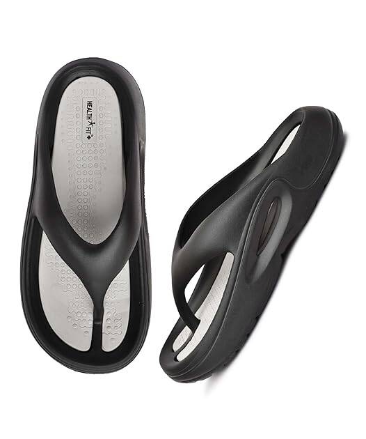 HEALTH FIT Extra Soft Premium Slippers with Soft Acupressure Comfortable & Light Weight Stylish & Anti-Skid Classic Ultra Soft Casual Waterproof & Everyday Flip Flops HF147