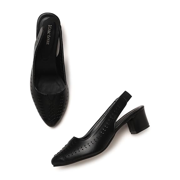 Women Pointed Toe Block Heel Sandal for Office Wear